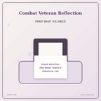 Idgit Ink Combat Veteran Reflection deluxe journal and planner bundle — home and professional printing information