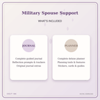 Idgit Ink Military Spouse Support deluxe journal and planner bundle — complete journal and planner bundle contents