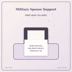 Idgit Ink Military Spouse Support deluxe journal and planner bundle — home and professional printing information