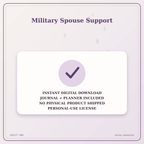 Idgit Ink Military Spouse Support deluxe journal and planner bundle — instant download and no physical product notice