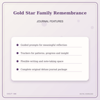 Idgit Ink Gold Star Family Remembrance deluxe journal and planner bundle — journal prompts and reflection features