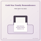 Idgit Ink Gold Star Family Remembrance deluxe journal and planner bundle — home and professional printing information