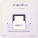 Idgit Ink Moral Injury Healing deluxe journal and planner bundle — home and professional printing information