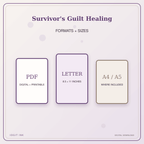 Idgit Ink Survivor's Guilt Healing deluxe journal and planner bundle — digital formats and available page sizes