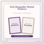 Idgit Ink First Responder Mental Wellness deluxe journal and planner bundle — primary bundle cover showing both deluxe products