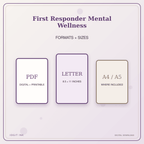 Idgit Ink First Responder Mental Wellness deluxe journal and planner bundle — digital formats and available page sizes