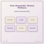 Idgit Ink First Responder Mental Wellness deluxe journal and planner bundle — included digital stickers and cards