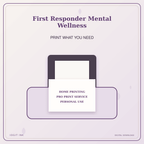 Idgit Ink First Responder Mental Wellness deluxe journal and planner bundle — home and professional printing information