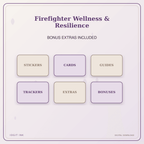 Idgit Ink Firefighter Wellness & Resilience deluxe journal and planner bundle — included digital stickers and cards