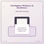 Idgit Ink Firefighter Wellness & Resilience deluxe journal and planner bundle — home and professional printing information