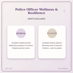 Idgit Ink Police Officer Wellness & Resilience deluxe journal and planner bundle — complete journal and planner bundle contents