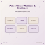 Idgit Ink Police Officer Wellness & Resilience deluxe journal and planner bundle — included digital stickers and cards