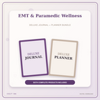 Idgit Ink EMT & Paramedic Wellness deluxe journal and planner bundle — primary bundle cover showing both deluxe products