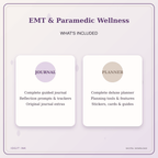 Idgit Ink EMT & Paramedic Wellness deluxe journal and planner bundle — complete journal and planner bundle contents