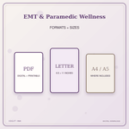 Idgit Ink EMT & Paramedic Wellness deluxe journal and planner bundle — digital formats and available page sizes