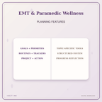 Idgit Ink EMT & Paramedic Wellness deluxe journal and planner bundle — planner organization and planning features