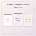 Idgit Ink Military Caregiver Support deluxe journal and planner bundle — digital formats and available page sizes