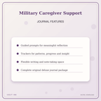 Idgit Ink Military Caregiver Support deluxe journal and planner bundle — journal prompts and reflection features