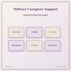 Idgit Ink Military Caregiver Support deluxe journal and planner bundle — included digital stickers and cards