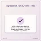 Idgit Ink Deployment Family Connection deluxe journal and planner bundle — instant download and no physical product notice