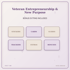 Idgit Ink Veteran Entrepreneurship & New Purpose deluxe journal and planner bundle — included digital stickers and cards