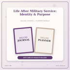 Idgit Ink Life After Military Service: Identity & Purpose deluxe journal and planner bundle — primary bundle cover showing both deluxe products