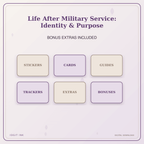 Idgit Ink Life After Military Service: Identity & Purpose deluxe journal and planner bundle — included digital stickers and cards