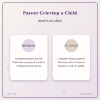 Idgit Ink Parent Grieving a Child deluxe journal and planner bundle — complete journal and planner bundle contents