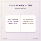 Idgit Ink Parent Grieving a Child deluxe journal and planner bundle — planner organization and planning features