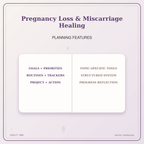 Idgit Ink Pregnancy Loss & Miscarriage Healing deluxe journal and planner bundle — planner organization and planning features