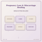 Idgit Ink Pregnancy Loss & Miscarriage Healing deluxe journal and planner bundle — included digital stickers and cards