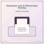 Idgit Ink Pregnancy Loss & Miscarriage Healing deluxe journal and planner bundle — home and professional printing information