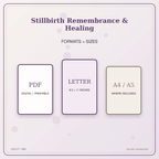 Idgit Ink Stillbirth Remembrance & Healing deluxe journal and planner bundle — digital formats and available page sizes