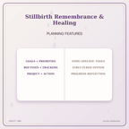 Idgit Ink Stillbirth Remembrance & Healing deluxe journal and planner bundle — planner organization and planning features