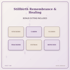 Idgit Ink Stillbirth Remembrance & Healing deluxe journal and planner bundle — included digital stickers and cards