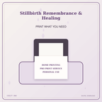 Idgit Ink Stillbirth Remembrance & Healing deluxe journal and planner bundle — home and professional printing information