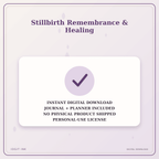 Idgit Ink Stillbirth Remembrance & Healing deluxe journal and planner bundle — instant download and no physical product notice
