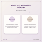 Idgit Ink Infertility Emotional Support deluxe journal and planner bundle — complete journal and planner bundle contents