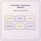 Idgit Ink Infertility Emotional Support deluxe journal and planner bundle — included digital stickers and cards