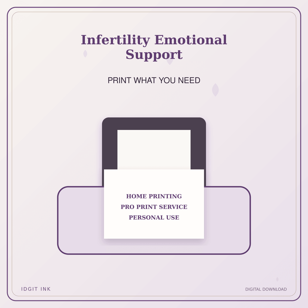 Idgit Ink Infertility Emotional Support deluxe journal and planner bundle — home and professional printing information