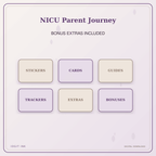 Idgit Ink NICU Parent Journey deluxe journal and planner bundle — included digital stickers and cards