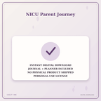 Idgit Ink NICU Parent Journey deluxe journal and planner bundle — instant download and no physical product notice