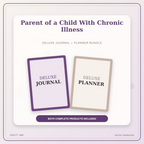 Idgit Ink Parent of a Child With Chronic Illness deluxe journal and planner bundle — primary bundle cover showing both deluxe products