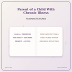 Idgit Ink Parent of a Child With Chronic Illness deluxe journal and planner bundle — planner organization and planning features