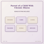 Idgit Ink Parent of a Child With Chronic Illness deluxe journal and planner bundle — included digital stickers and cards