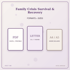 Idgit Ink Family Crisis Survival & Recovery deluxe journal and planner bundle — digital formats and available page sizes