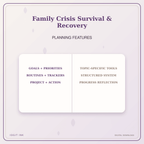 Idgit Ink Family Crisis Survival & Recovery deluxe journal and planner bundle — planner organization and planning features