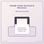 Idgit Ink Family Crisis Survival & Recovery deluxe journal and planner bundle — home and professional printing information