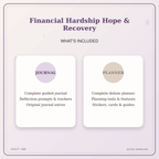 Idgit Ink Financial Hardship Hope & Recovery deluxe journal and planner bundle — complete journal and planner bundle contents