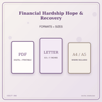 Idgit Ink Financial Hardship Hope & Recovery deluxe journal and planner bundle — digital formats and available page sizes